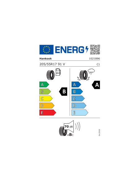 205/55 R17 91 V Hankook
