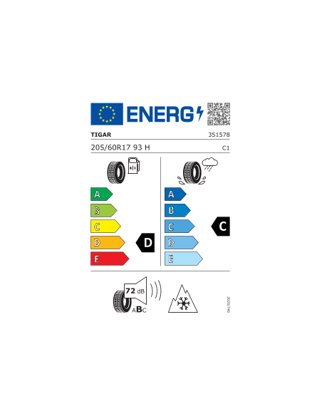 205/60 R17 93 H TIGAR - Winter
