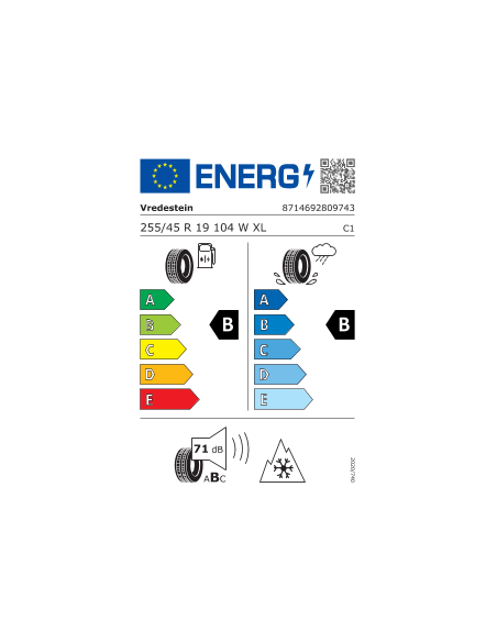 QUATRAC PRO EV VREDESTEIN 255 45 19 104 W