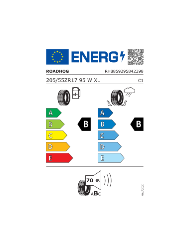 205/55 ZR17 TL 95W ROADHOG RGHP02 XL...