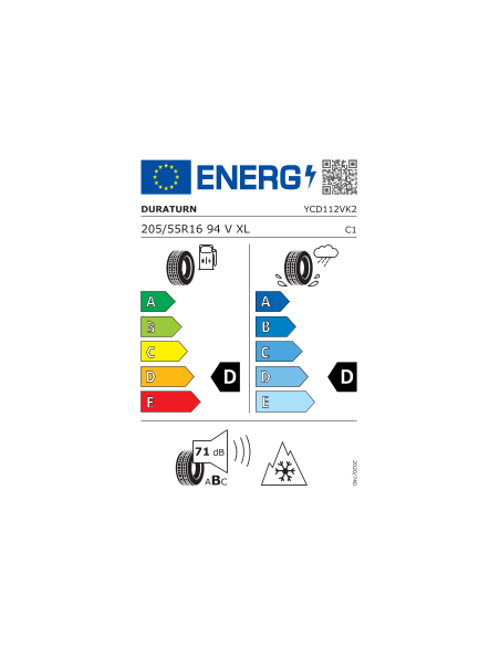 205/55 R16 94 V DURATURN - MOZZO WINTER