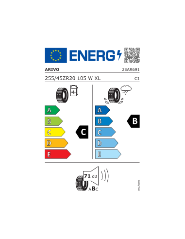 255/45 ZR20 TL 105W ULTRA ARZ5 XL BSW...