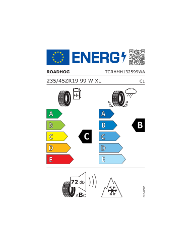 235/45 ZR19 TL 99W ROADHOG RGAS02 XL...