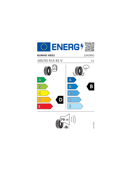 HS52 KUMHO 185 55 15 82 V