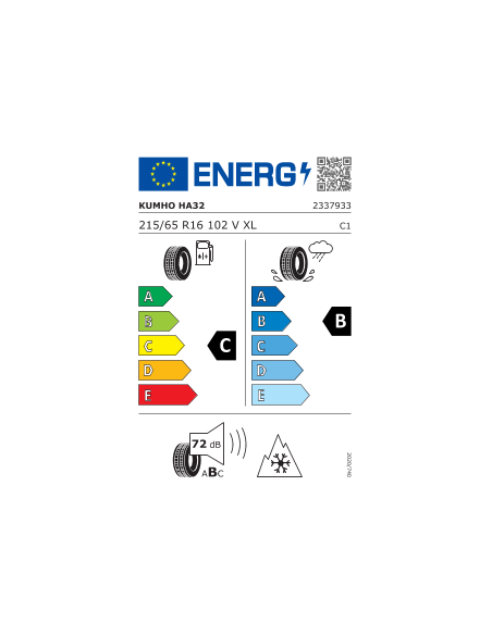 215/65 R16 102 V Kumho Solus 4s Ha32 Xl M+s 3pmsf (tl)