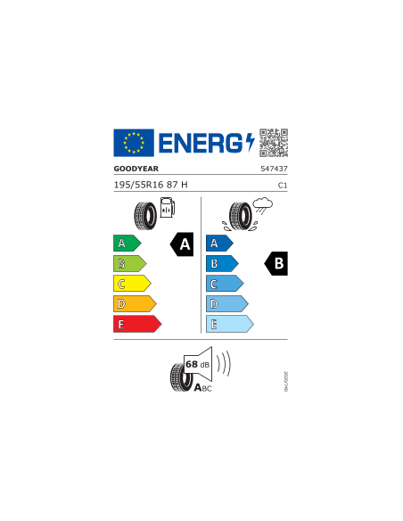 195/55 R16 87 H Goodyear  Efficientgrip Performance