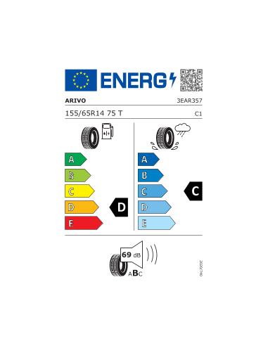 155/65 R14 TL 75T PREMIO ARZ1 BSW M+S 