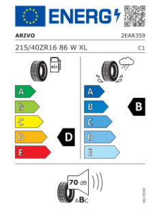 215/40R16 TL 86W ULTRA ARZ 4   2