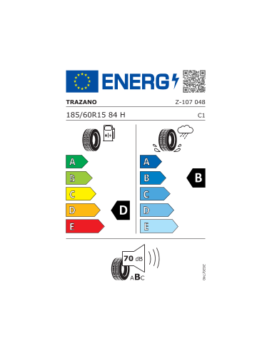 185/60 R15 TL 84H ZUPERECO Z-107 BSW...