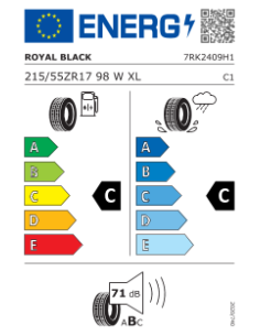 215/55 ZR17 TL 98W ROYAL... 2