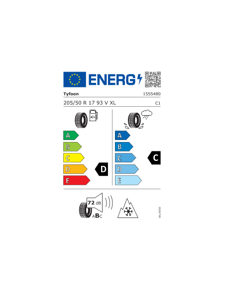 205/50 R17 93 V TYFOON - 4-SEASON XL BSW M+S 3PMSF