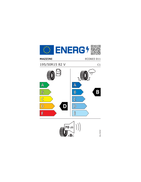 195/60 R15 88 V MAZZINI - ECO603 BSW