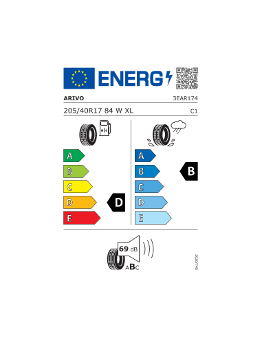 205/40 ZR17 TL 84W ULTRA ARZ5 XL BSW...