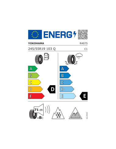 ICEGUARD G075 YOKOHAMA 245 55 19 103 Q