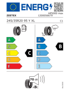 245/35 R20 TL 95Y HP5000... 2
