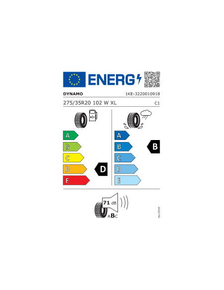 275/35 R20 102 W DYNAMO - HISCEND-H MSU01 XL BSW