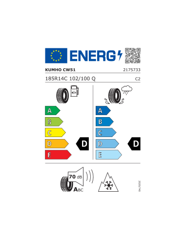 Winter PorTran CW51 KUMHO 185 80 14...
