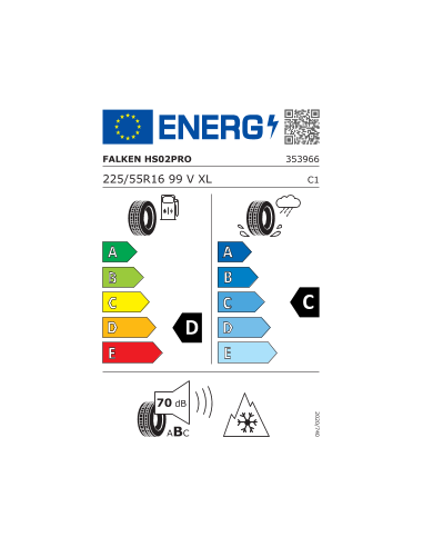 HS02 PRO FALKEN 225 55 16 99 V