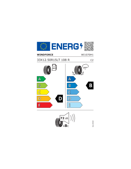 33/12 R15 108 R WINDFORCE CATCHFORS A/T II LRC 6PR RWL