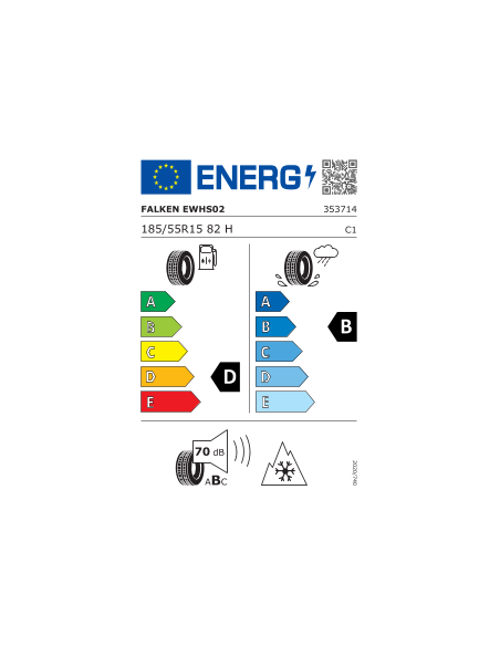 185/55 R15 82 H Falken Eurowinter Hs02