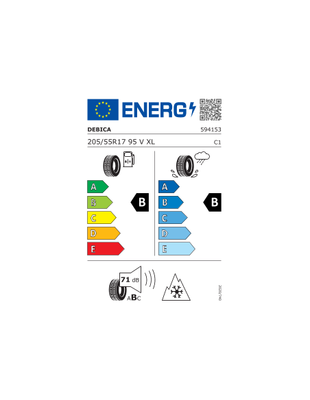 205/55 R17 95 V Debica Navigator 3 Xl M+s 3pmsf (tl)