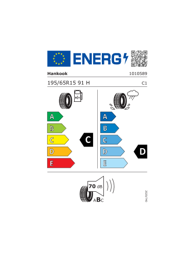 K 425 HANKOOK 195 65 15 91 H
